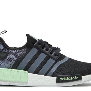 Adidas Black and Mint Green Athletic Shoes